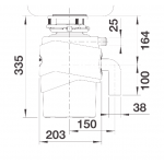Blanco FWD Max 1.0匹 1200ml 廚餘處理器 - 產品型號: 456440